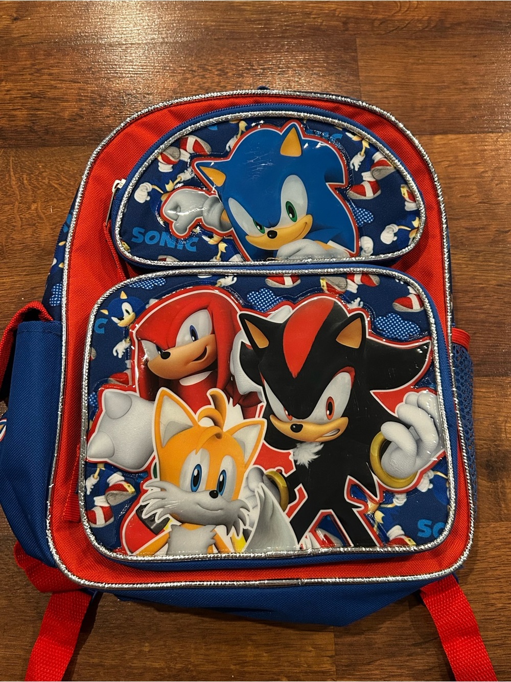 Sonic The Hedgehog Small Backpack 3-D Images Shadow Knuckles Tails 13” Preschool